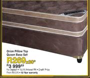 Orion Pillow Top Queen Base Set