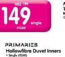 Primaries Hollowfibre Duvet Inners Single