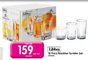 Libbey 18 Piece Brockton Tumbler Set-Per Set
