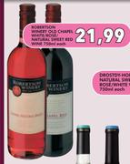 Robertson Winery Old Chapel White/Rose/Natural Sweet Red Wine-750ml Each