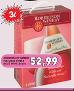 Robertson Winery Natural Sweet Rose Wine Box-3L