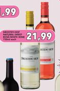 Drostdy-Hof Natural Sweet Rose/White Wine-750ml Each