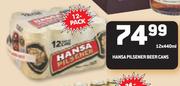 Hansa Pilsener Beer Cans-12 x 440ml