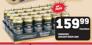  Windhoek Draught Beer Cans-24 x 440ml
