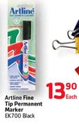 Artline Fine Tip Permanent Marker Ek700 Black