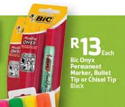 Bic Onyx Permanent Marker, Bullet Tip Or Chisel Tip Black Each