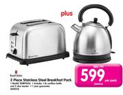 Russell Hobbs 2 Piece Stainless Steel Breakfast Pack-RHBPSS56-Per Pack