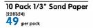 Blacksmith 10 Pack 1/3" Sand Paper-Per Pack