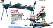Ryobi 1800W Mitre Saw Plus Woodwork Centre Kit KIT101