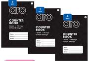 Aro 96 Page A4 Hard Cover Counter Book-Each
