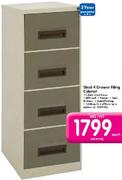 Steel 4 Drawer Filing Cabinet
