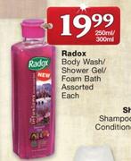 Radox Body Wash/Shower Gel/Foam Bath Assorted-250ml/300ml