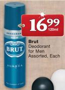 Brut Deodrant For Men Assorted-120ml
