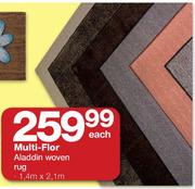 Multi-Flor Aladdin Woven Rug-1.4m x 2.1m Each