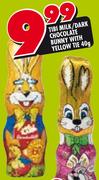 Tibi Milk/Dark Chocolate Bunny With Yellow Tie-40g