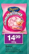 Beacon Pink & White/Toasted Coconut Marshmallows-400g Each