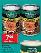 Rhodes Chakalaka Hot & Spicy Mild & Spicy-400g Each