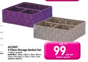 Accent 4 Piece Storage Basket Set