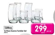 Libbey 16-Piece Swerve Tumbler Set