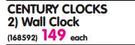 Century Clocks Wall Clock-Each