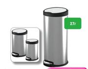 Home 3L Stainless Steel Pedal Bins-Each