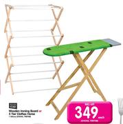 House Of York Deluxe Wooden Ironing Board Or 5 Tier Clothes Horse-Each