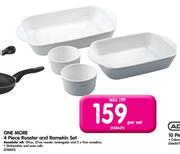 One More 4 Piece Roaster & Ramekin Set