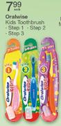 Oralwise Kids Toothbrush Step 1, Step 2, Step 3 Each