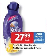 Sta Soft Ultra Fabric Softener - 750ml Each