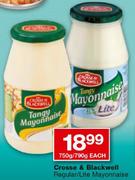 Crosse & Blackwell Regular/Lite Mayonnaise-750gm/790gm Each