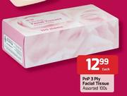 Pnp 3 Ply Facial Tissue Assorted -100's Each
