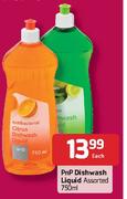 Pnp Dishwash Liquid Assorted -750ml Each