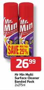 Mr Min Multi Surface Cleaner Banded Pack-2x275ml