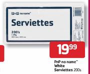Pnp No Name White Serviettes -200's