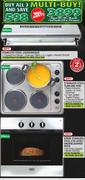 Defy Stainless Steel Cookerhood + Stainless Steel Slimline Hob +Stainless Steel Eye Level Oven
