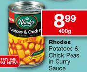 Rhodes Potatoes & Chick Peas In Curry Sauce-400Gm