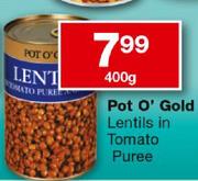 Pot O' Gold Lentils In Tomato Puree-400Gm