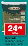 Delverde Tomato/Spinach Lassagne-500Gm Each