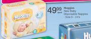 Huggies New Baby Disposable Nappies-Per Pack