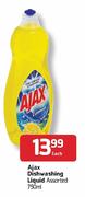 Ajax-Dishwashing Liquid Assorted-750ml Each