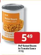 PnP Baked Beans In Tomato Sauce-410g
