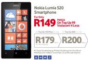 Nokia Lumia 520 Smartphone-On Top Up 99 Vodacom 4 Less