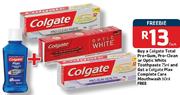 Colgate Total Pro Gum, Pro Clean Optic White Toothpaste-75Ml Each