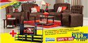 Gomma Gomma Everest 4 Piece Lounge Suite+ The Razor Entertainment Unit