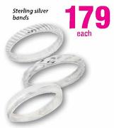 Sterling Silver Bands Each