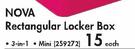 Nova 3n 1 Mini Rectangular Locker Box-Each