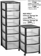 Miss Molly 6 Drawer Storage Set-Per Set