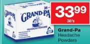 Grand-Pa Headache Powders-38's
