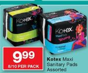 Kotex Maxi Sanitary Pads-8/10 Per Pack