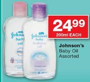 Johnson's Baby Oil-200Ml Each